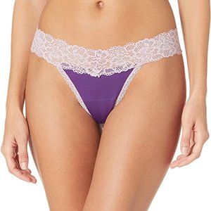 Maidenform NWT Violet Splender / Mauve Sheer Lace Thong Panty DMESLT 9 2XL